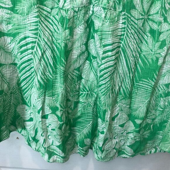 Kim Rogers tropical green and white tunic top, size XL - Picture 4 of 11